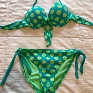 Polka dot bathing suit